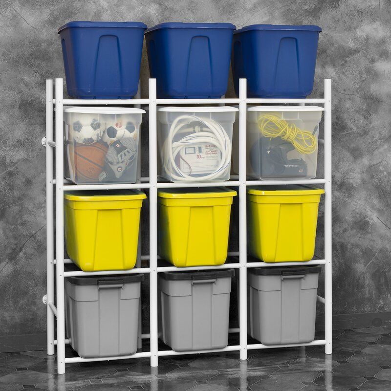 Install a rack for easier access to heavy storage bins.