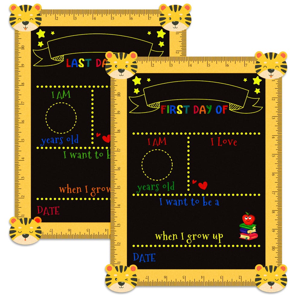 Animal First Day and Last Day of School Chalkboard Sign Animal First Day and Last Day of School Chalkboard Sign