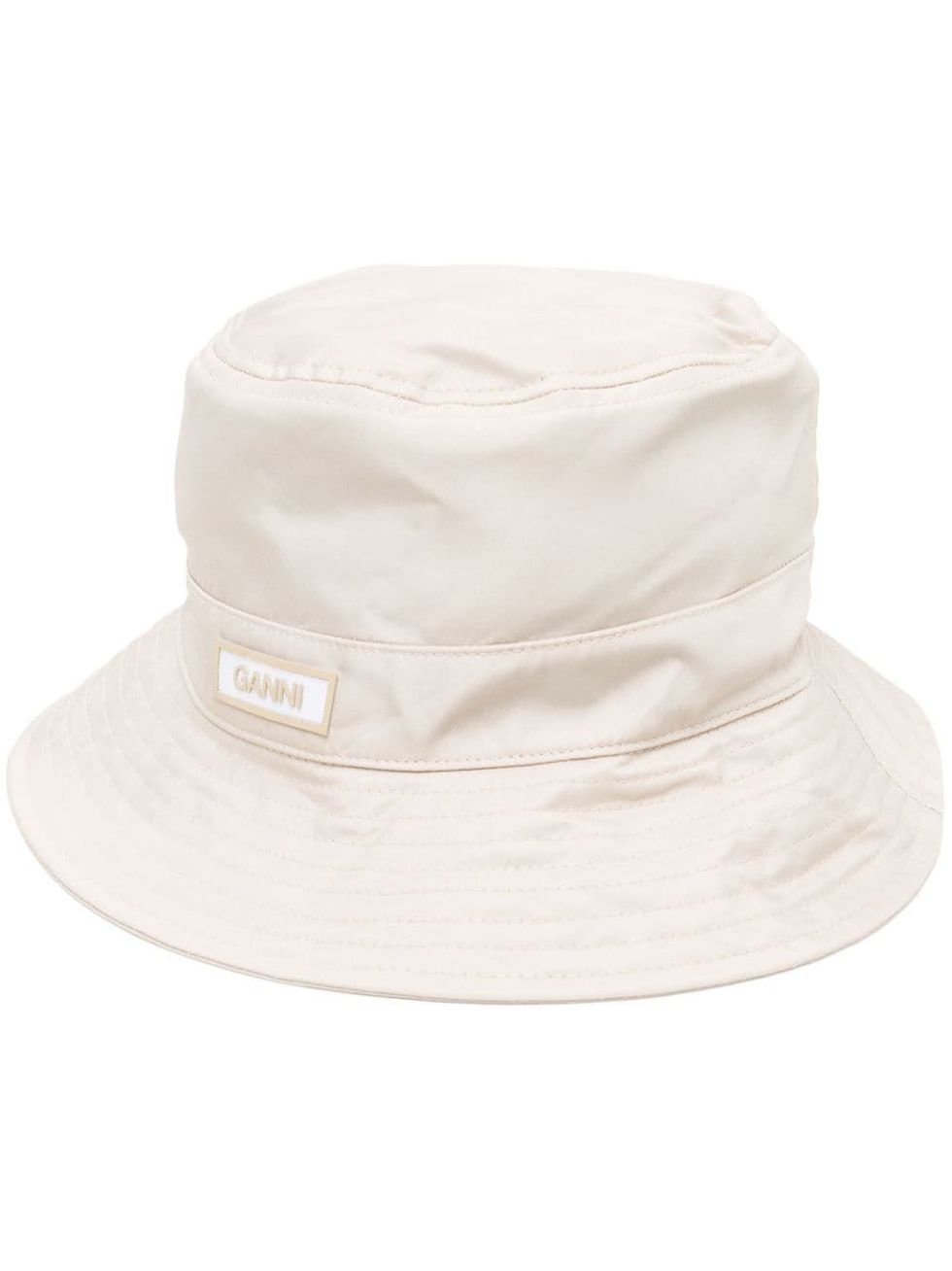漁夫帽推薦：Ganni Logo貼花裝飾漁夫帽