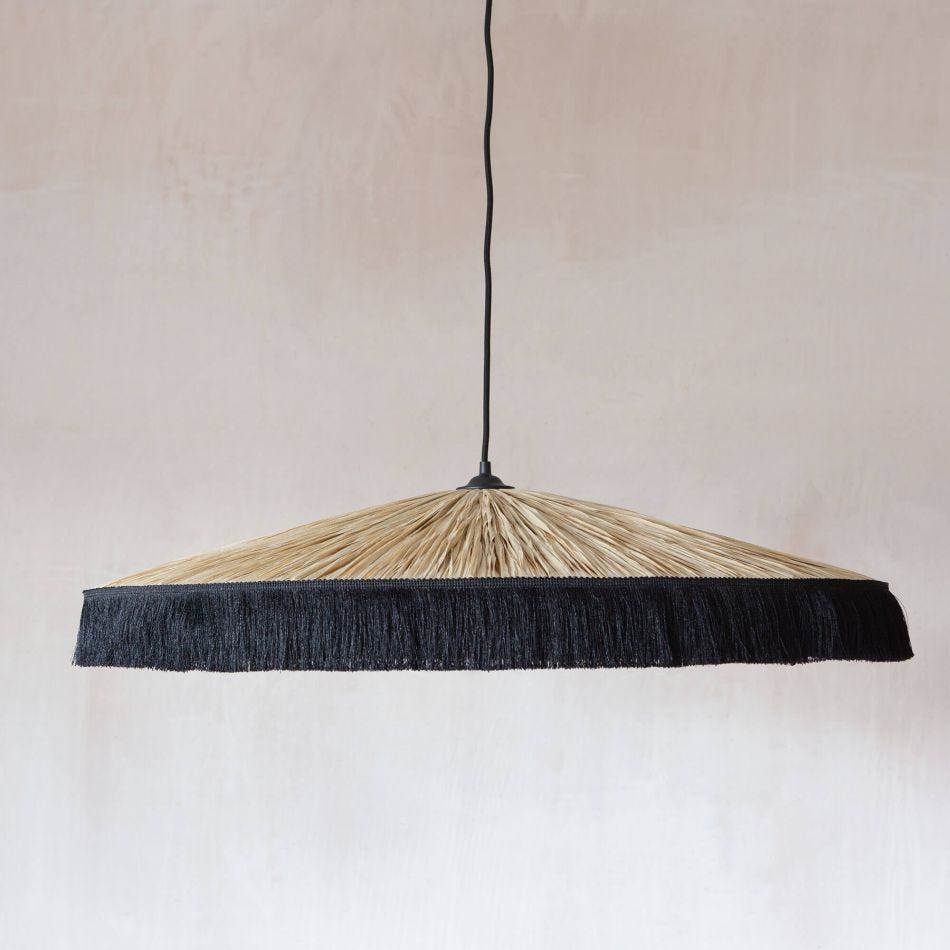 Cecile Black Tassel Pendant