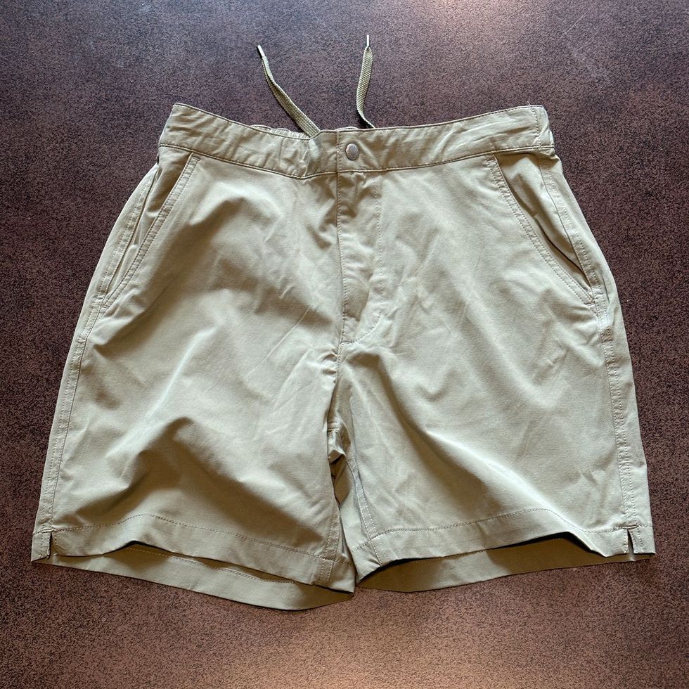 Beach Coast Linen-Blend Flat-Front 12-Inch Shorts