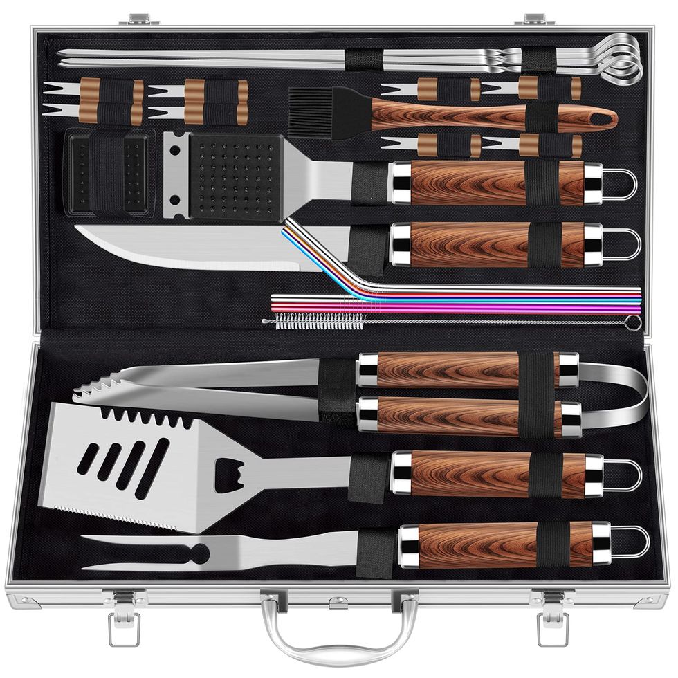 25pcs Extra Thick Stainless Steel Grill Tool Set