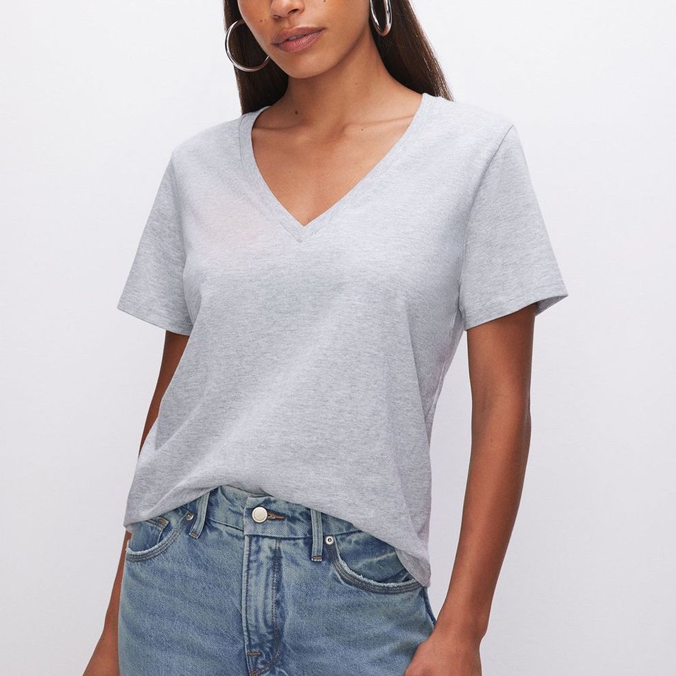 Classic Perfect Sleeve Vneck Tee CO