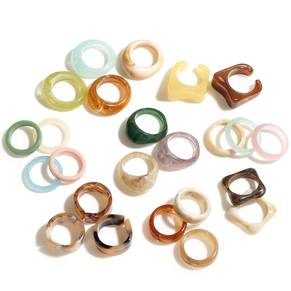 24-piece Resin Rings