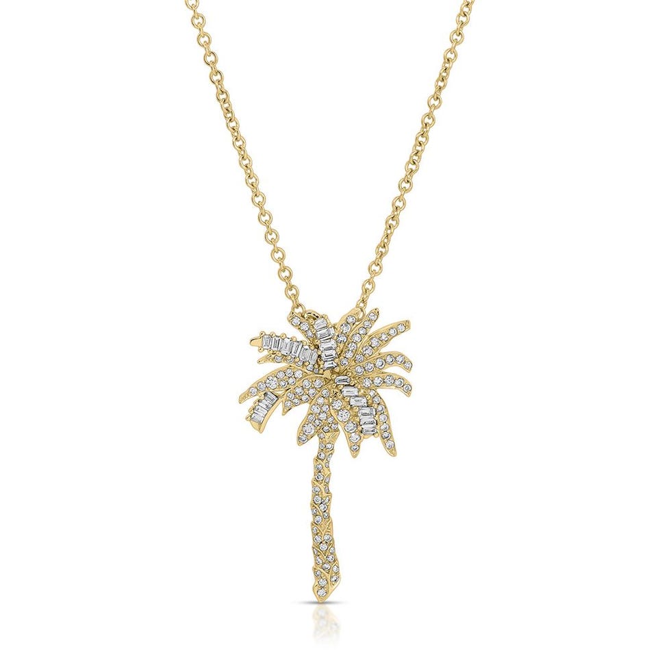 Diamond Palm Tree Pendant