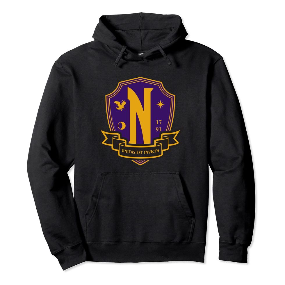 Wednesday Nevermore Color Logo Pullover Hoodie