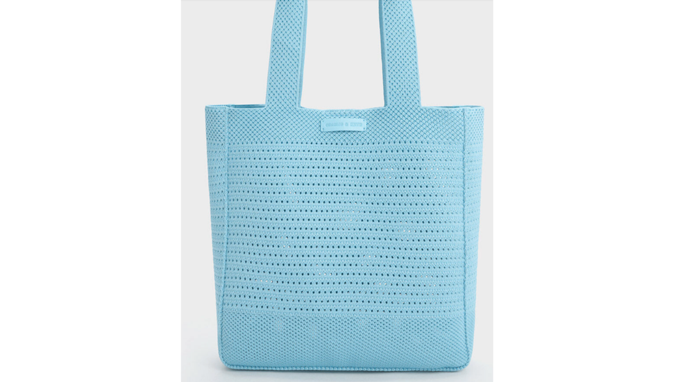 Tote bag knitted firmata Charles & Keith