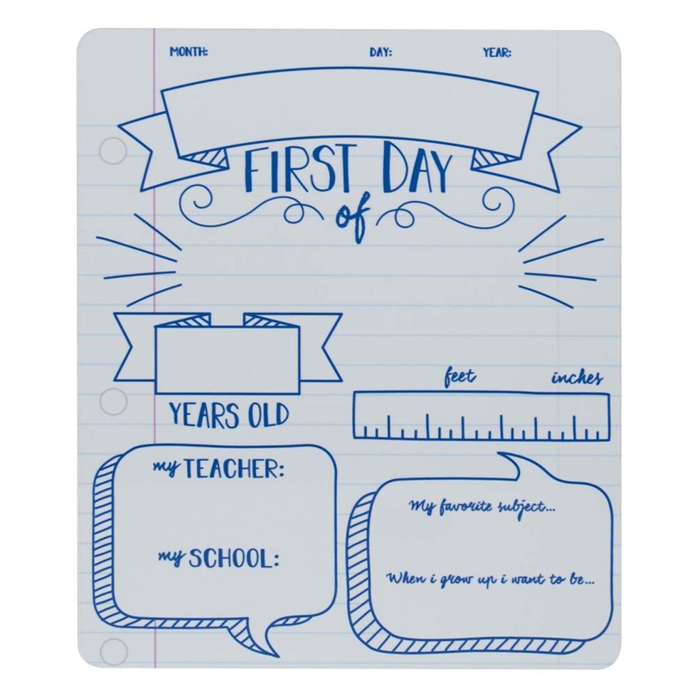 Notebook First and Last Day of School Dry Erase Sign