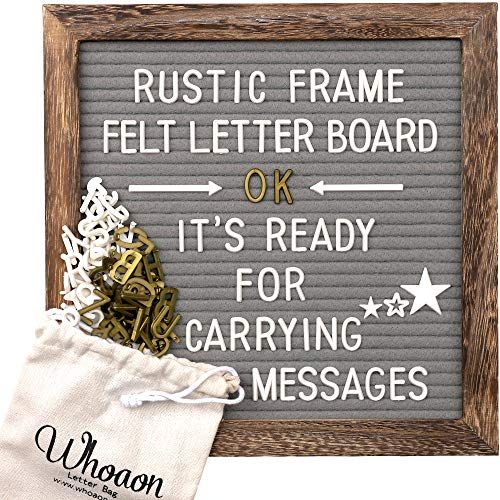 Rustic Wood Frame Felt Letter Board
