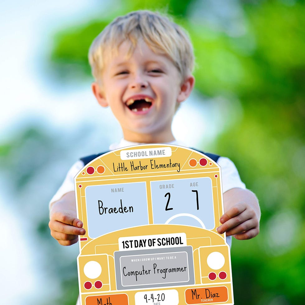 School Bus First and Last Day of School Reusable Dry Erase Sign School Bus First and Last Day of School Reusable Dry Erase Sign
