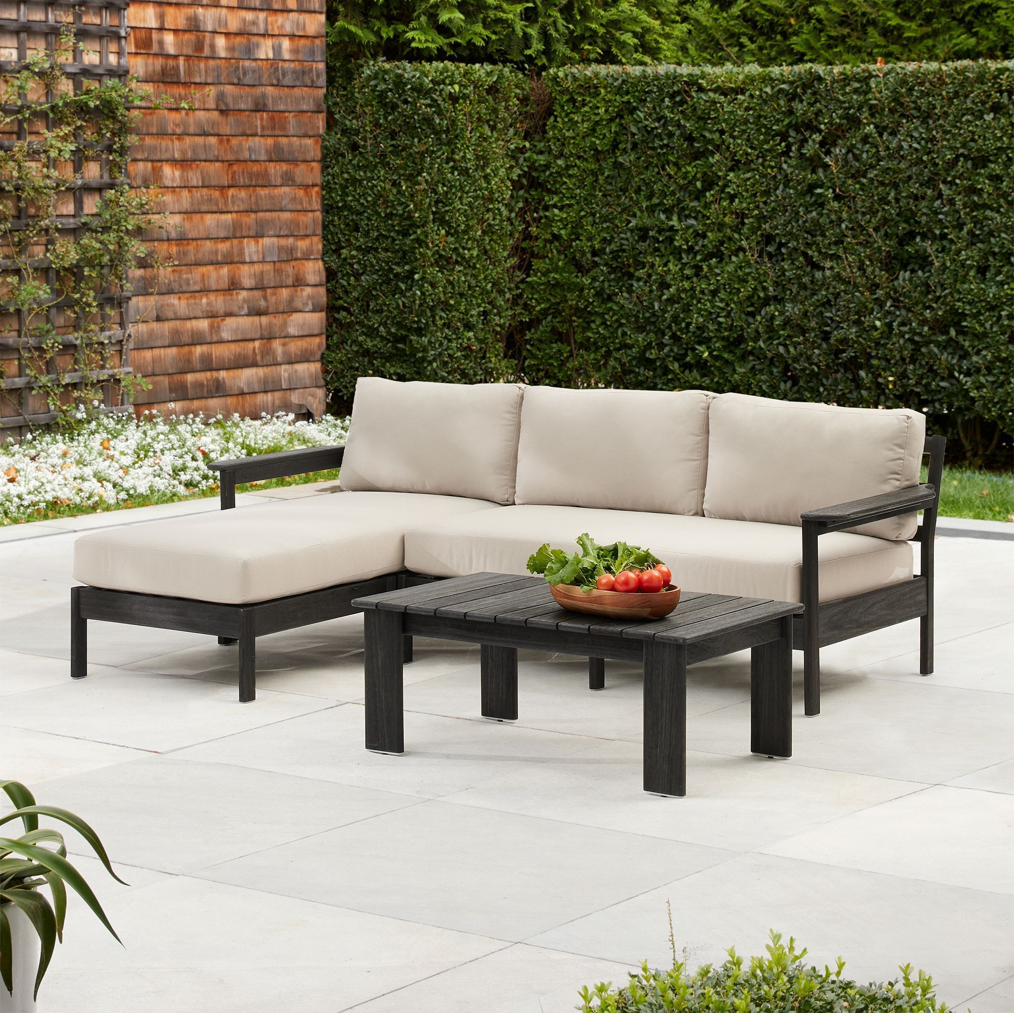 Patio sectionals for store small spaces