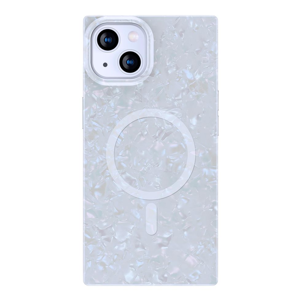 Square Pearl Glitter MagSafe iPhone 14 Case