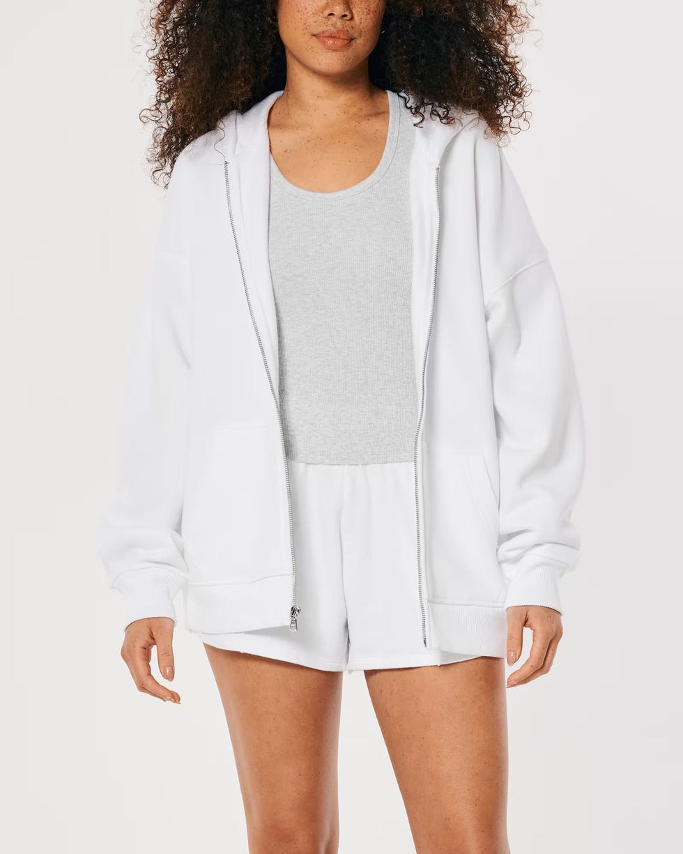 Gilly Hicks Active Essentials Oversized Full-Zip Hoodie