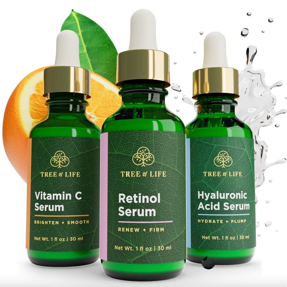 Vitamin C, Retinol and Hyaluronic Acid serum for Brightening, Firming, & Hydrating for Face - 3 Ct
