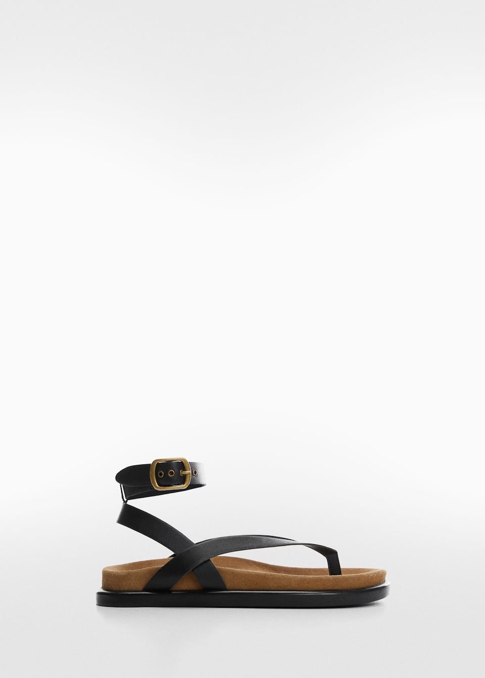 Buckle leather sandals