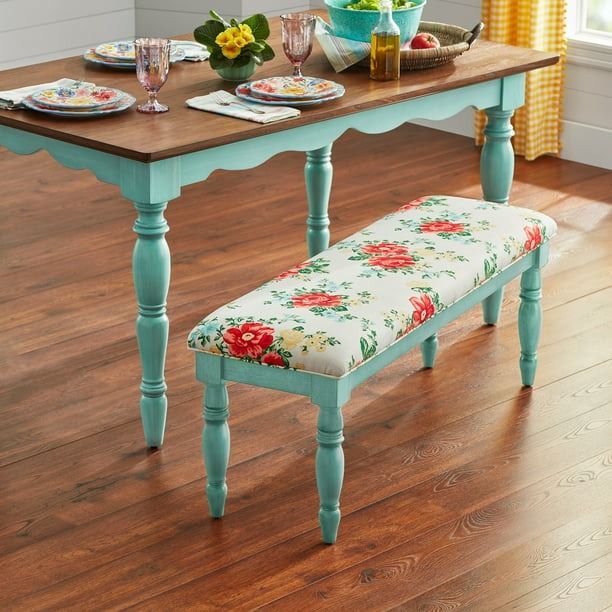 The Pioneer Woman Vintage Floral Dining Bench