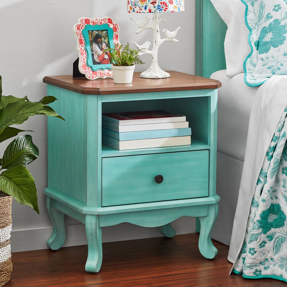 The Pioneer Woman Nightstand with Drawer - Teal