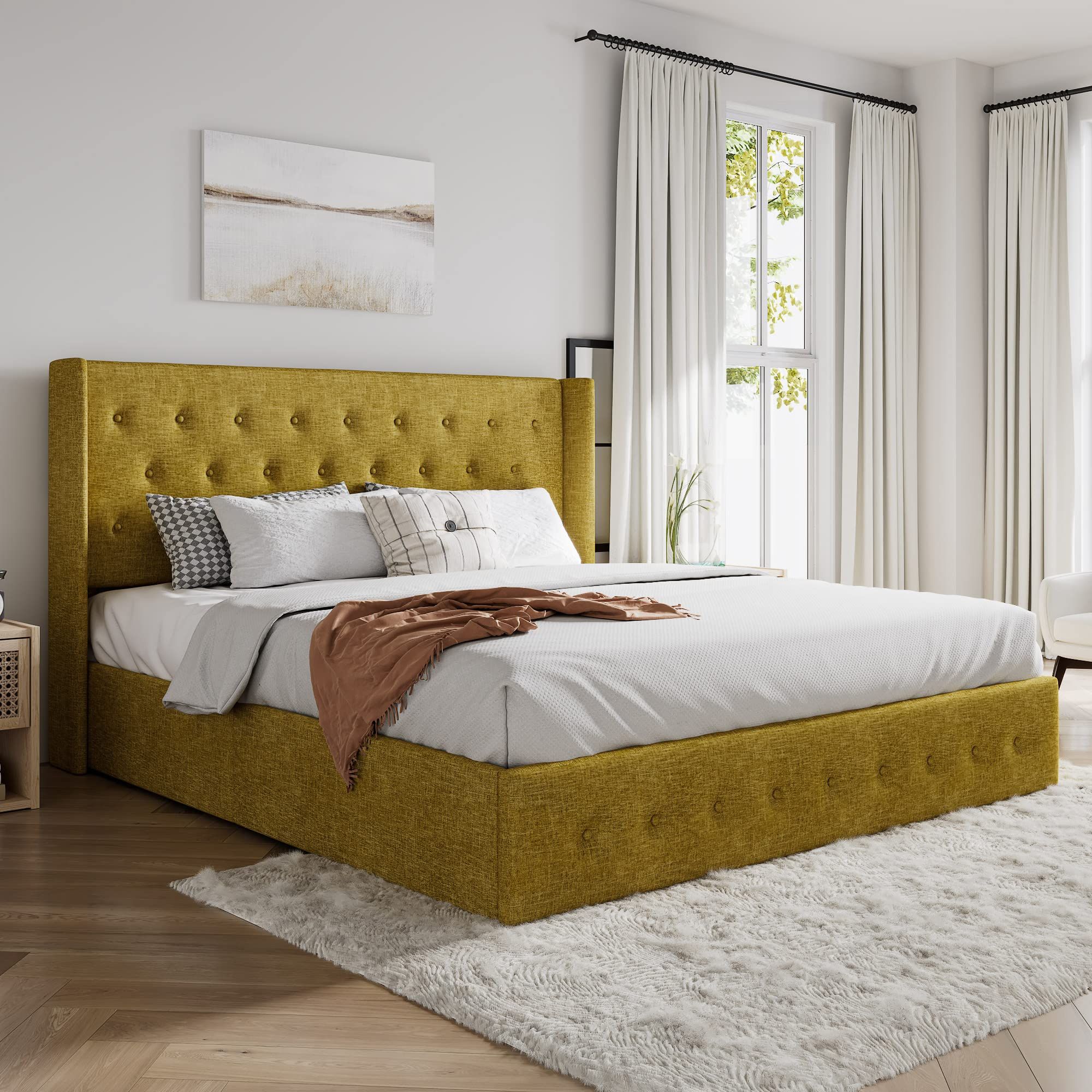 Queen bed store frame deals