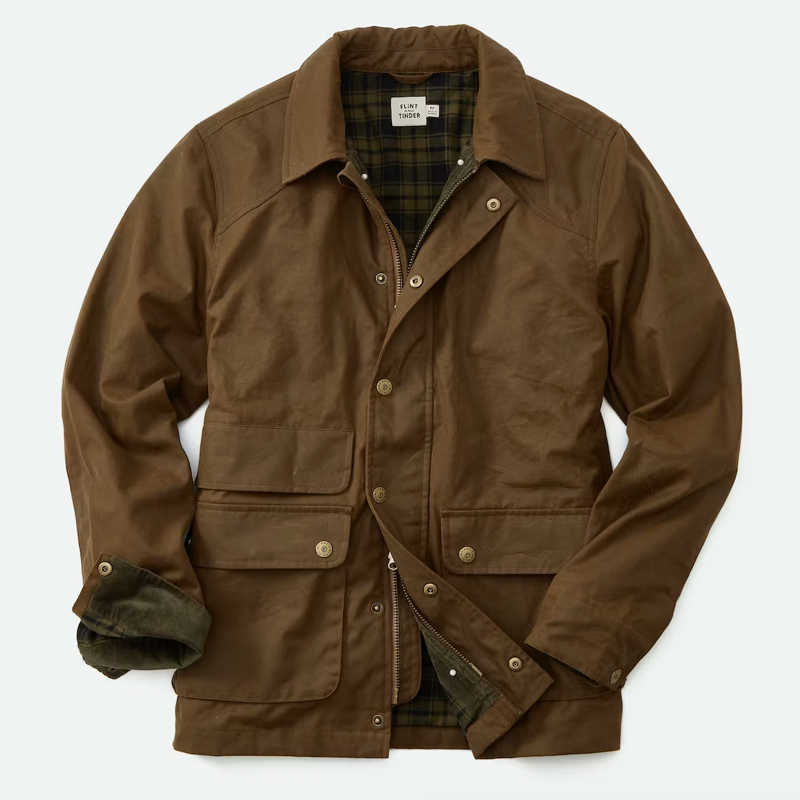 Flannel-Lined Waxed Hudson Jacket