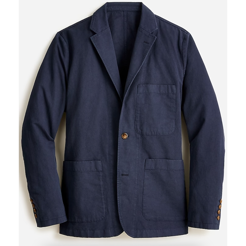 Slim-Fit Cotton-Linen Chino Suit Jacket