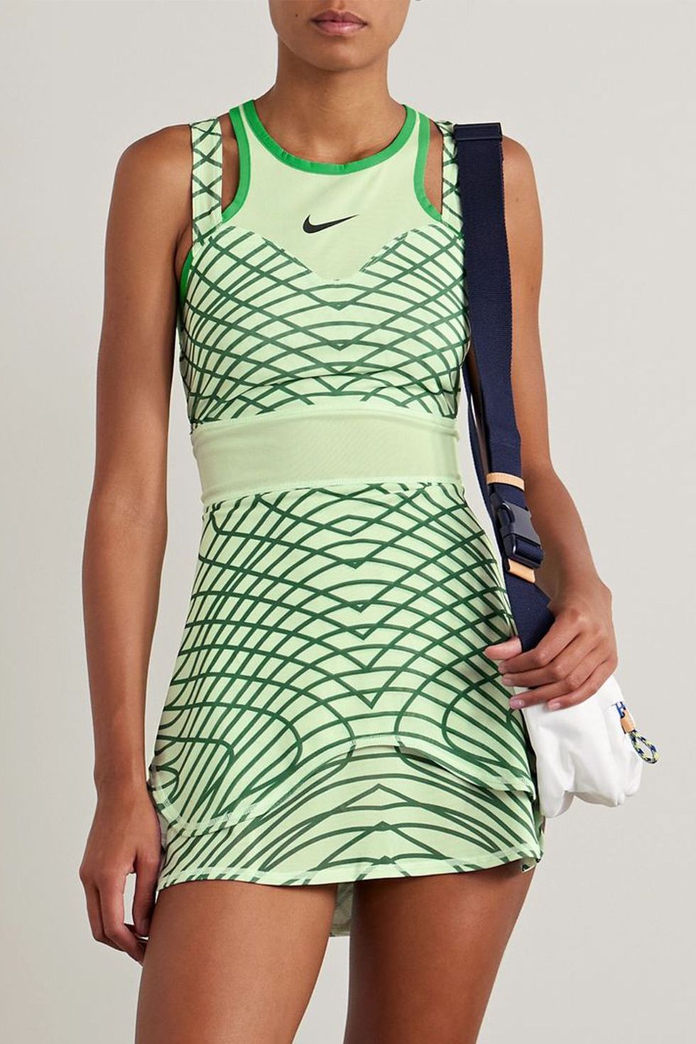 Court Slam printed Dri-FIT mesh tennis dress