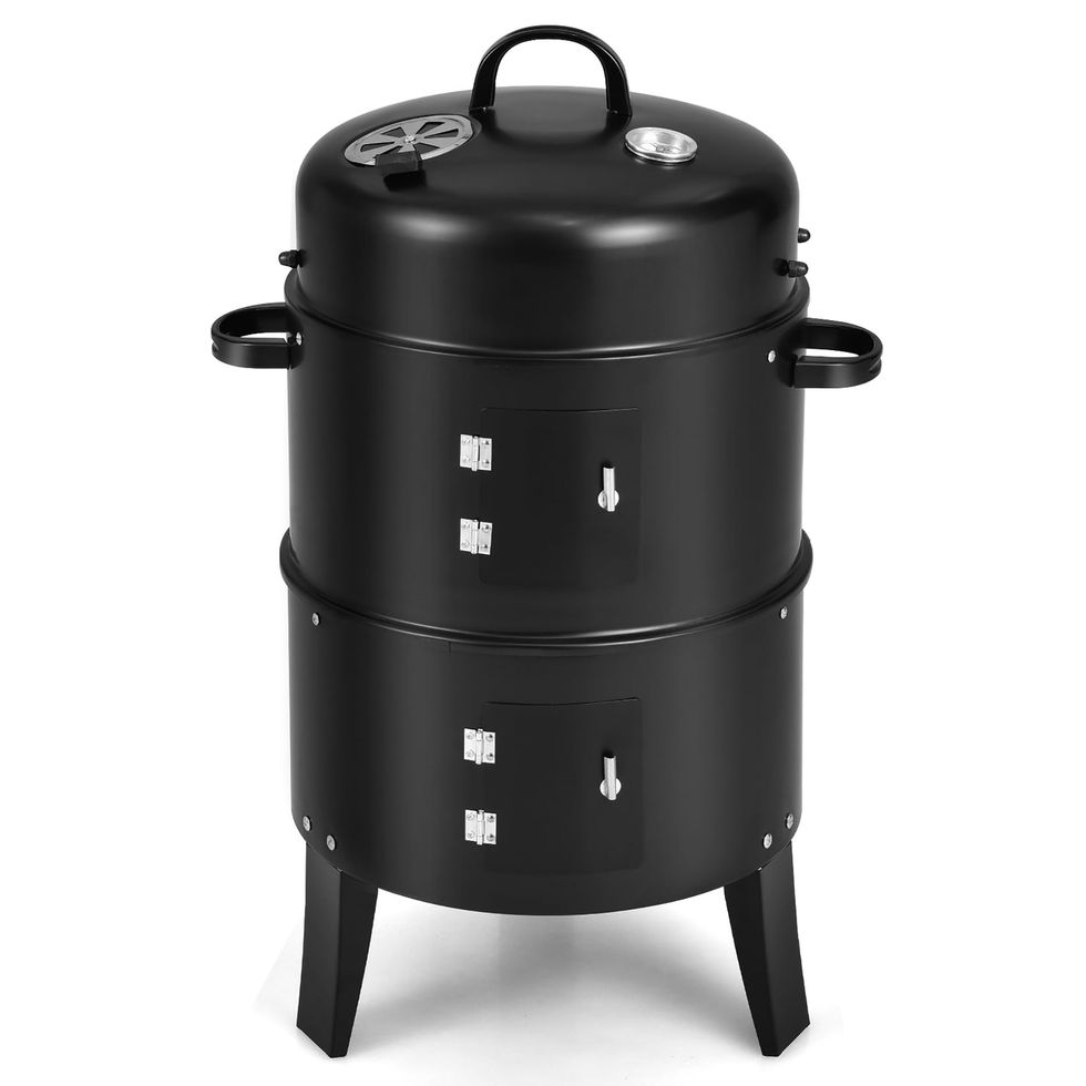 3-in-1 Vertical Charcoal Smoker 