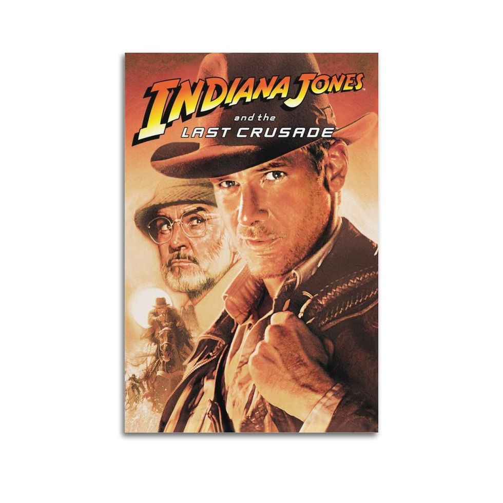 MTLIVE Póster de película clásica de Indiana Jones y la última cruzada (1989) para elevar tu habitación con imagen estética de regalo, 08 x 12 pulgadas, estilo sin marco