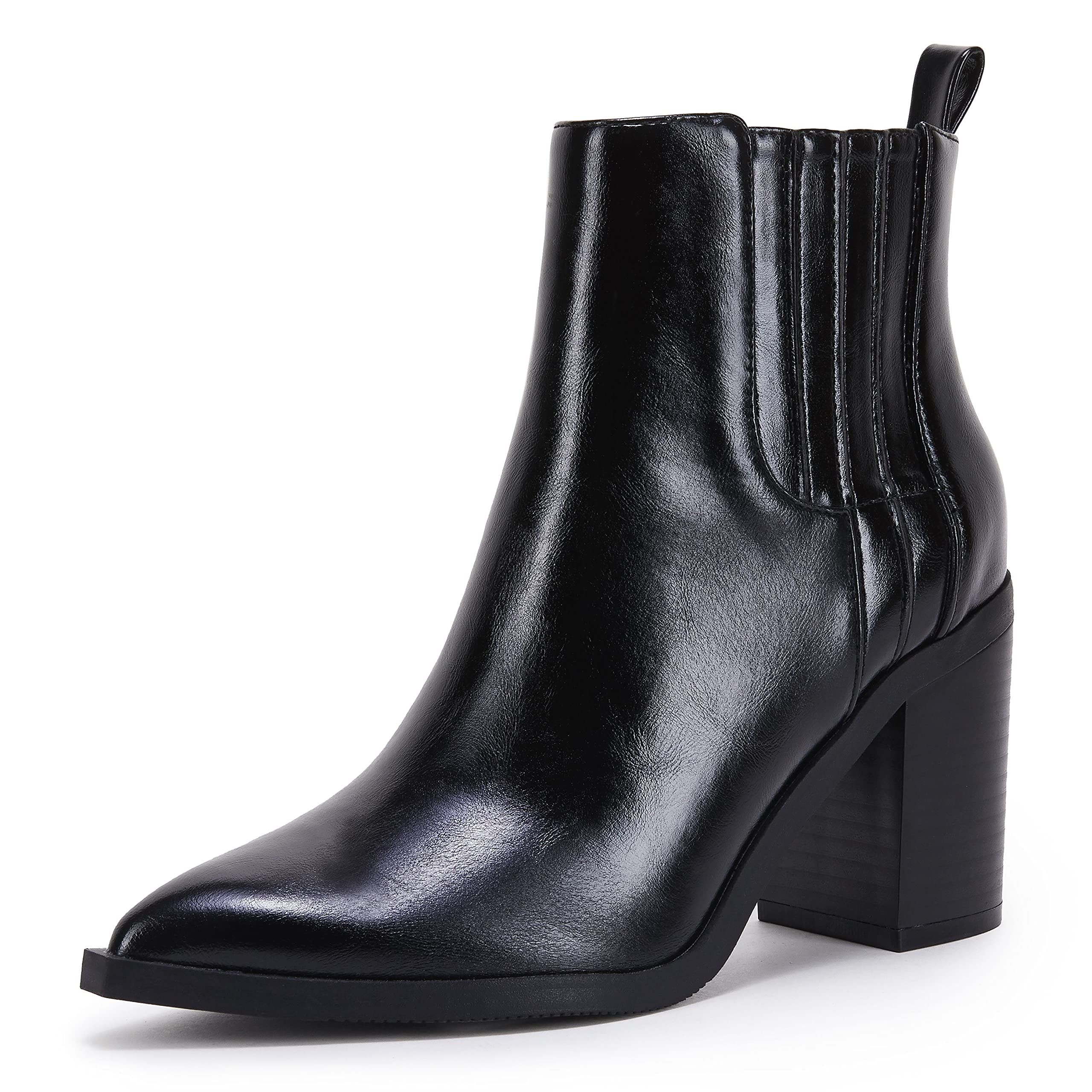 Trix leather block heel bootie new arrivals