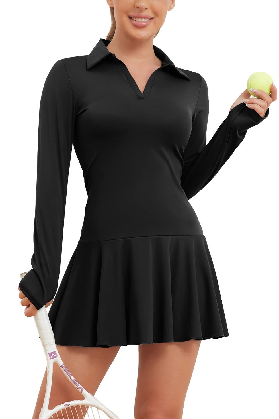 IUGA Womens Tennis Dress Built in Shorts & Bra Adjustable Straps