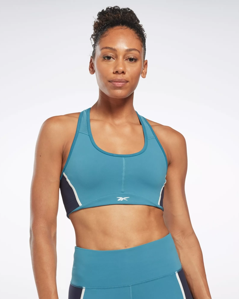 Reebok Womens Essential Print Sports Bra with Back Pocket and Removable  Cups, Sizes XS-XXXL 