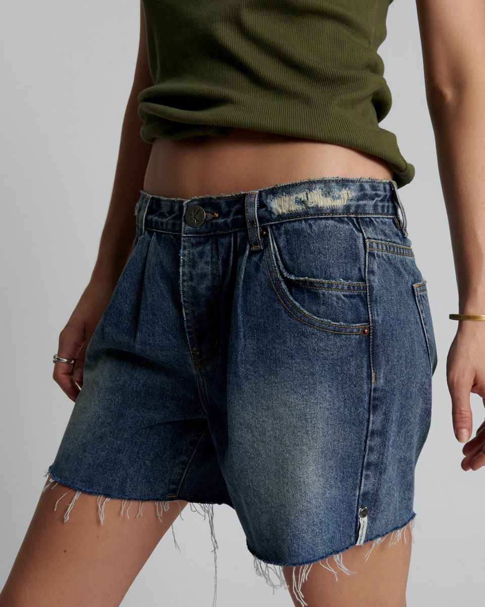 Lucky Brand Linen Paperbag Waist Short - Women's Shorts Denim Jean