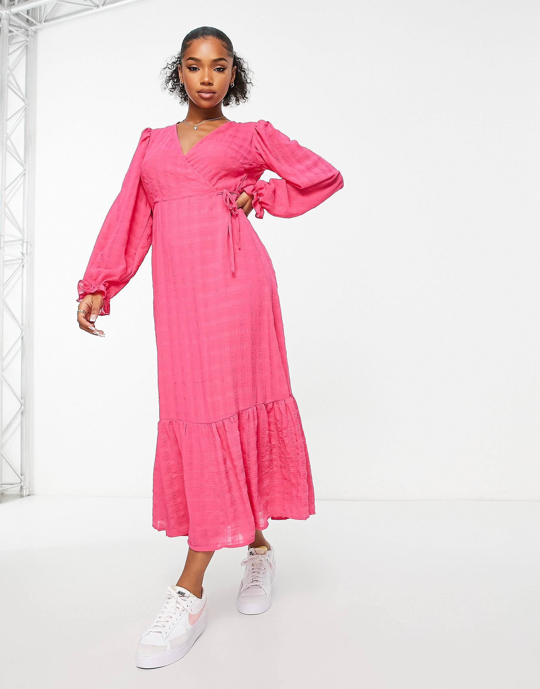 New look 2025 pink midi dress