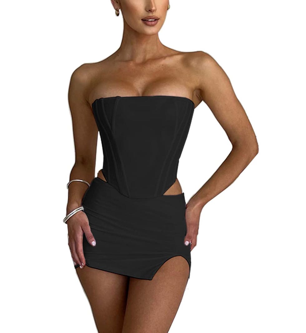 Slit Hem Bodycon Mini Skirt