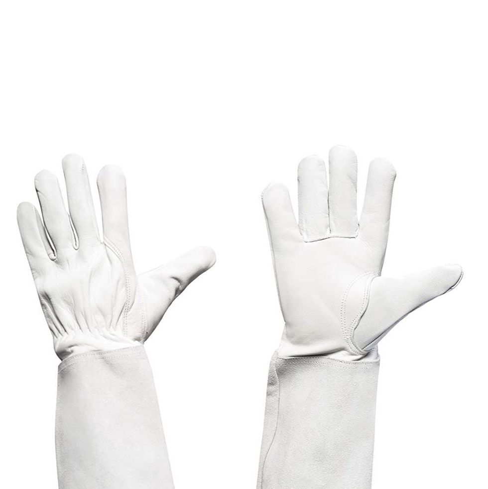 Leather Gardening Gloves with Gauntlets