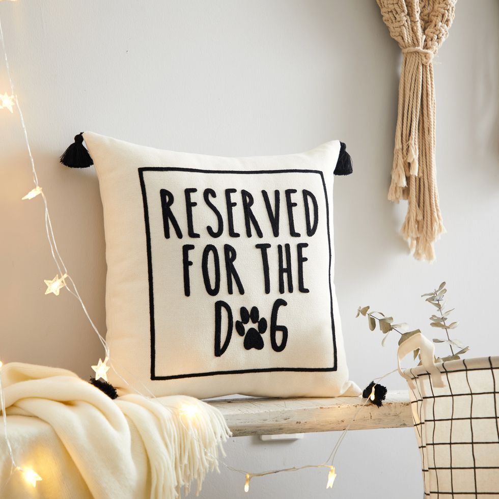 Mainstays 'Reserved For Dog' Square Decorative Pillow