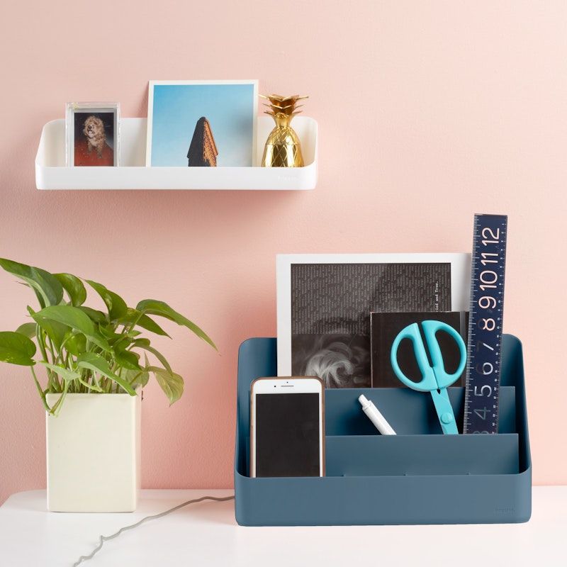 DIY Bright Cardboard Organizer With Many Sections For Stationary