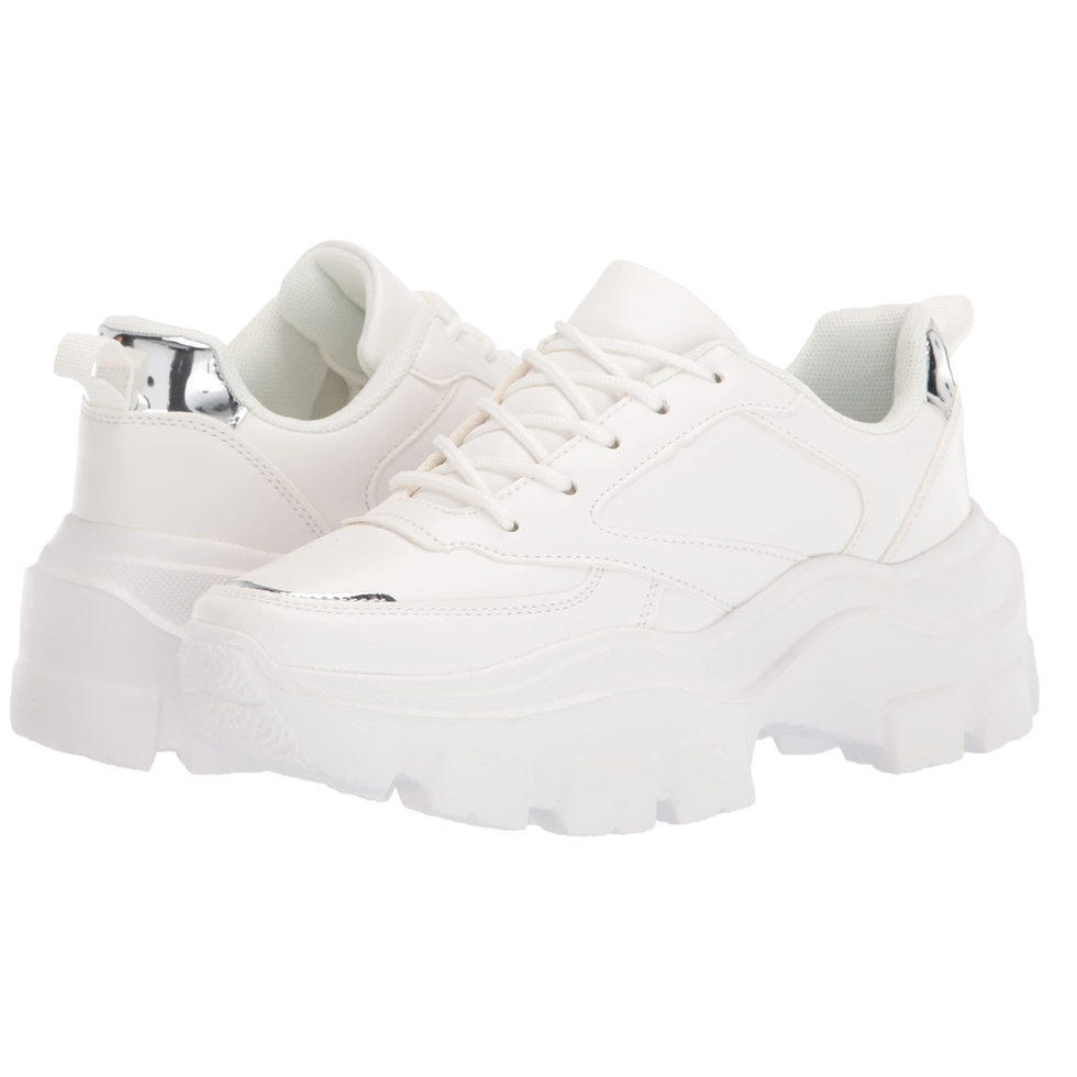 Women White Chunky Sneakers Platform, Y2K Rave 90's Look Sneakers – Love  Your Mom