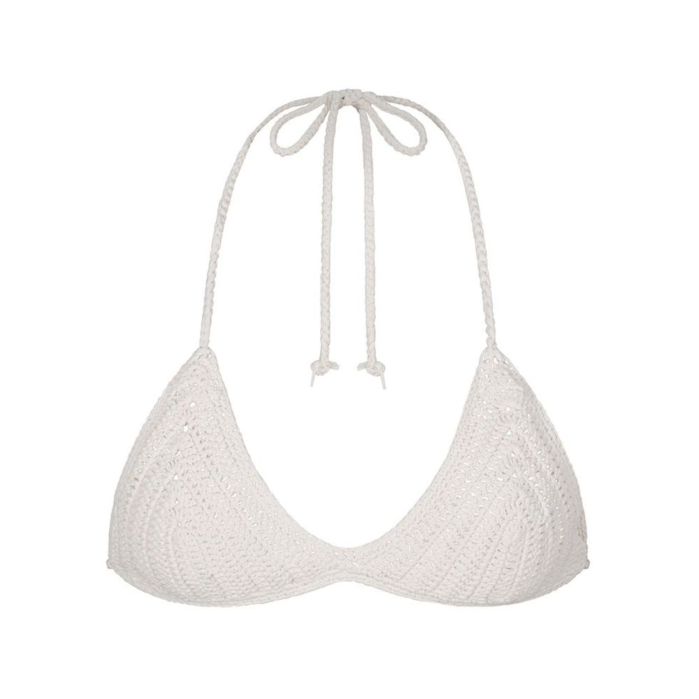 Crochet Swim Triangle Bikini Top  