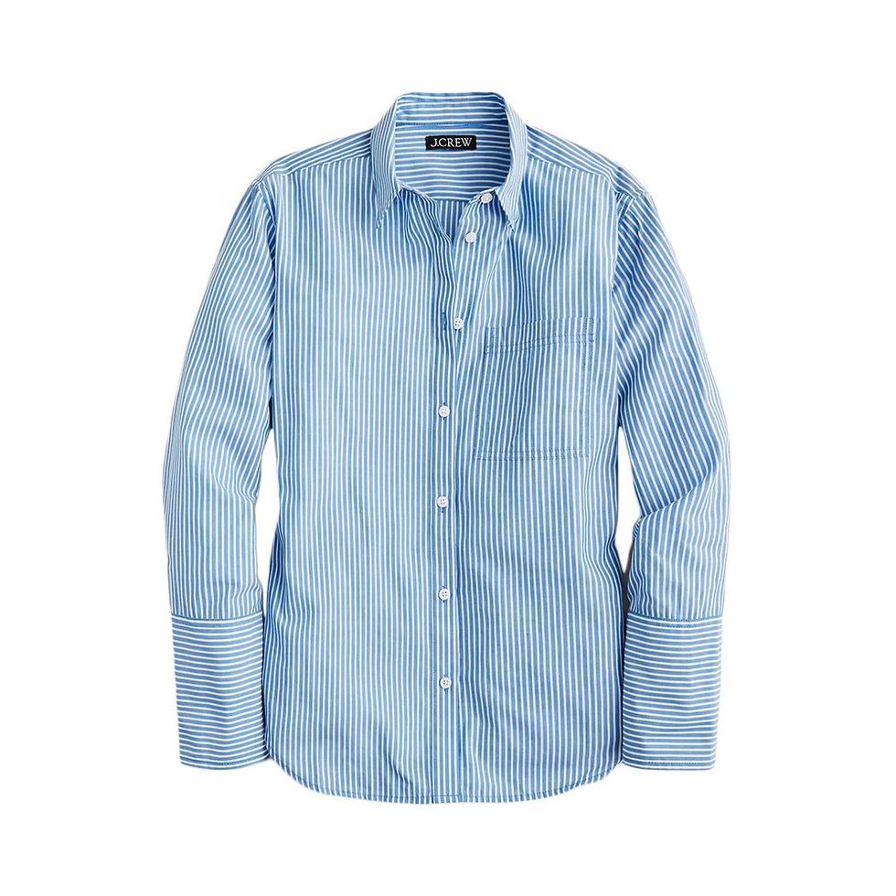 Garçon Cotton-blend Voile Shirt in Tidewater Stripe