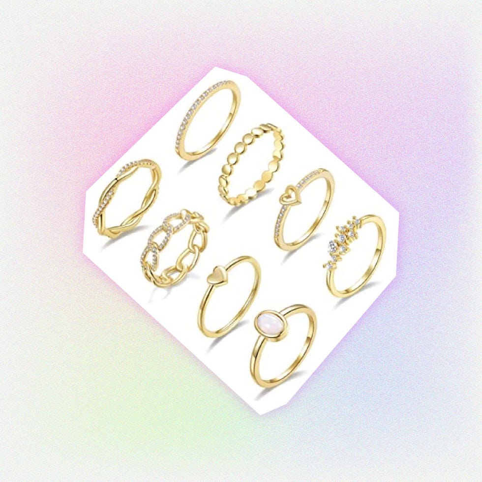 PLOMFOV 14K Gold/Silver Plate Stacking Rings Set for Women CZ Heart Simple Cute Stackable Rings Dainty Trendy Gold Statement Rings Plain Band Size 4-11 Gold 8 PLOMFOV 14K Gold/Silver Plate Stacking Rings Set for Women CZ Heart Simple Cute Stackable Rings Dainty Trendy Gold Statement Rings Plain Band Size 4-11 Gold 8