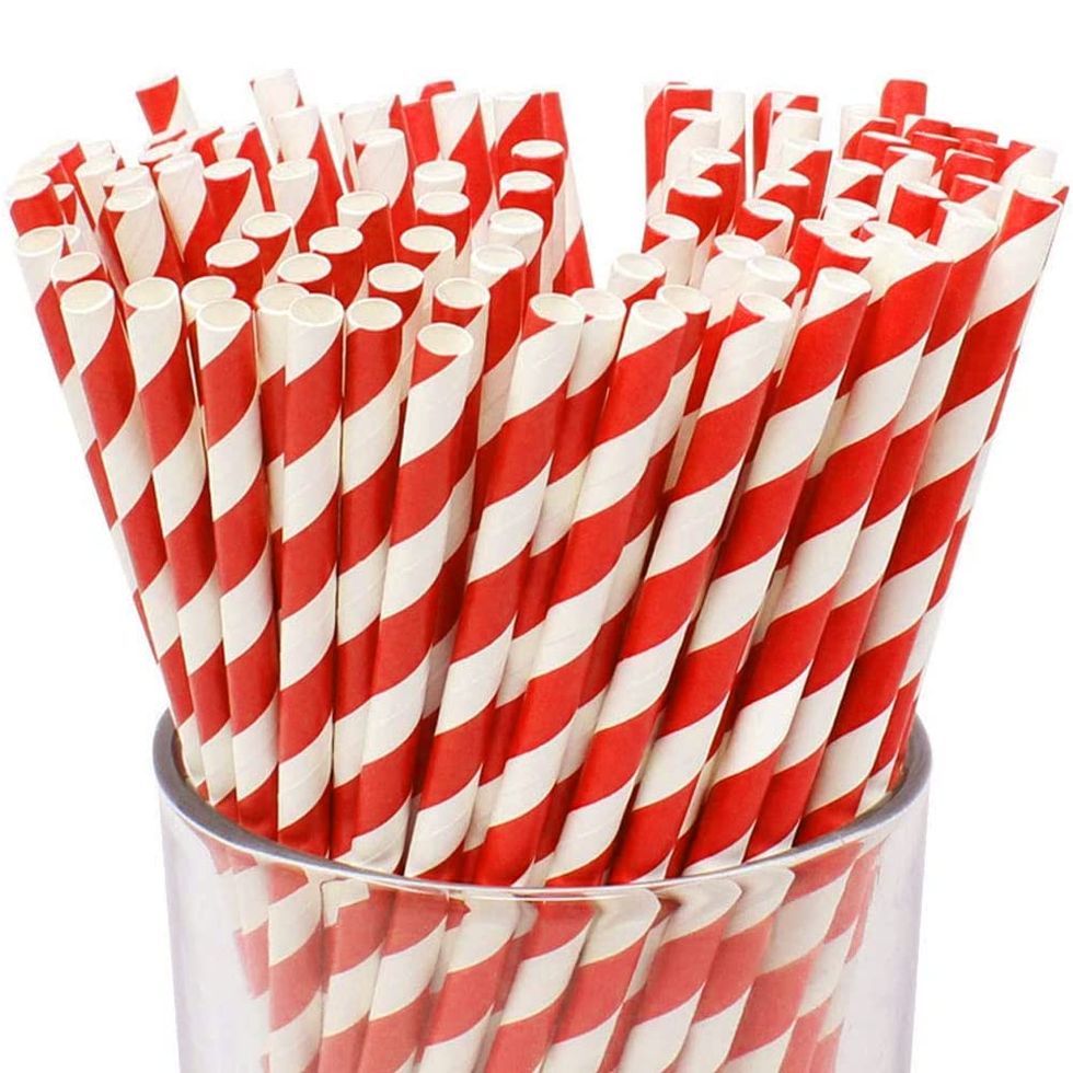Just Artifacts Striped Paper Straws 