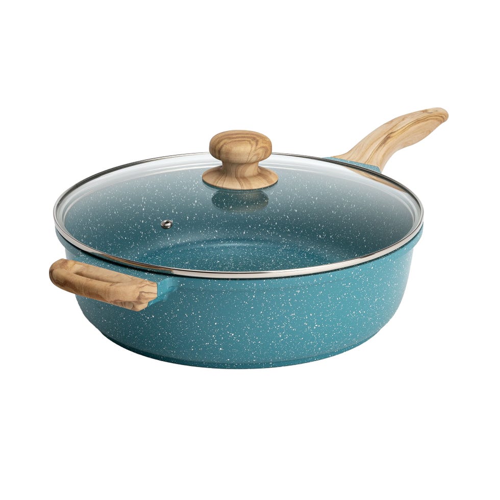 The Pioneer Woman Prairie Signature 6-Quart Cast Aluminum Jumbo Saute Pan