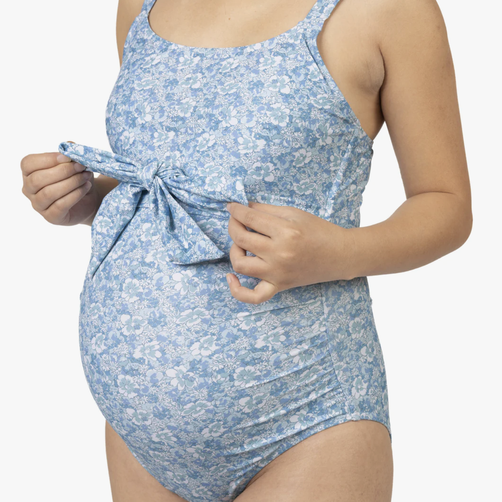 Ruffled Maternity One Piece Swimsuit UPF 50+ - A Pea In the Pod