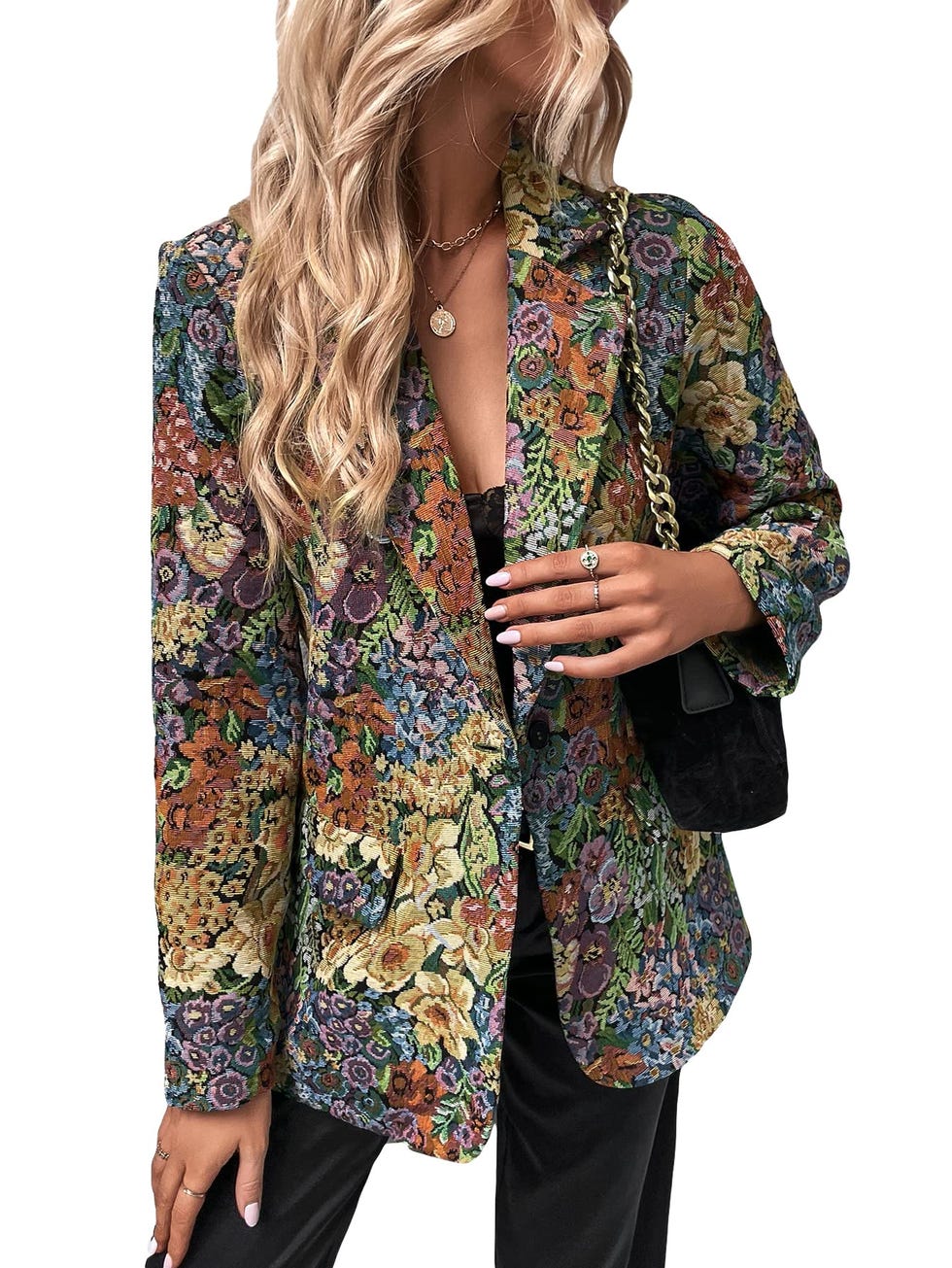 Oversize Floral Blazer