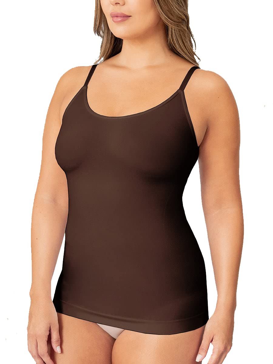 Shapermint Essentials All Day Every Day Scoop Neck Cami in Brown
