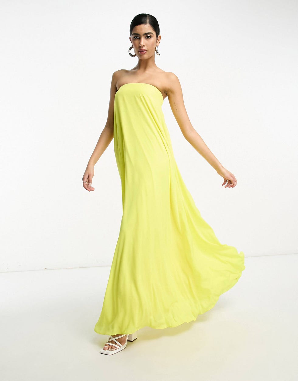 ASOS DESIGN Bandeau Trapeze Maxi Dress