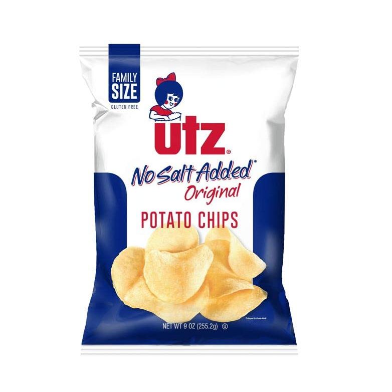 No Salt Added Original Potato Chips (4 Bags)