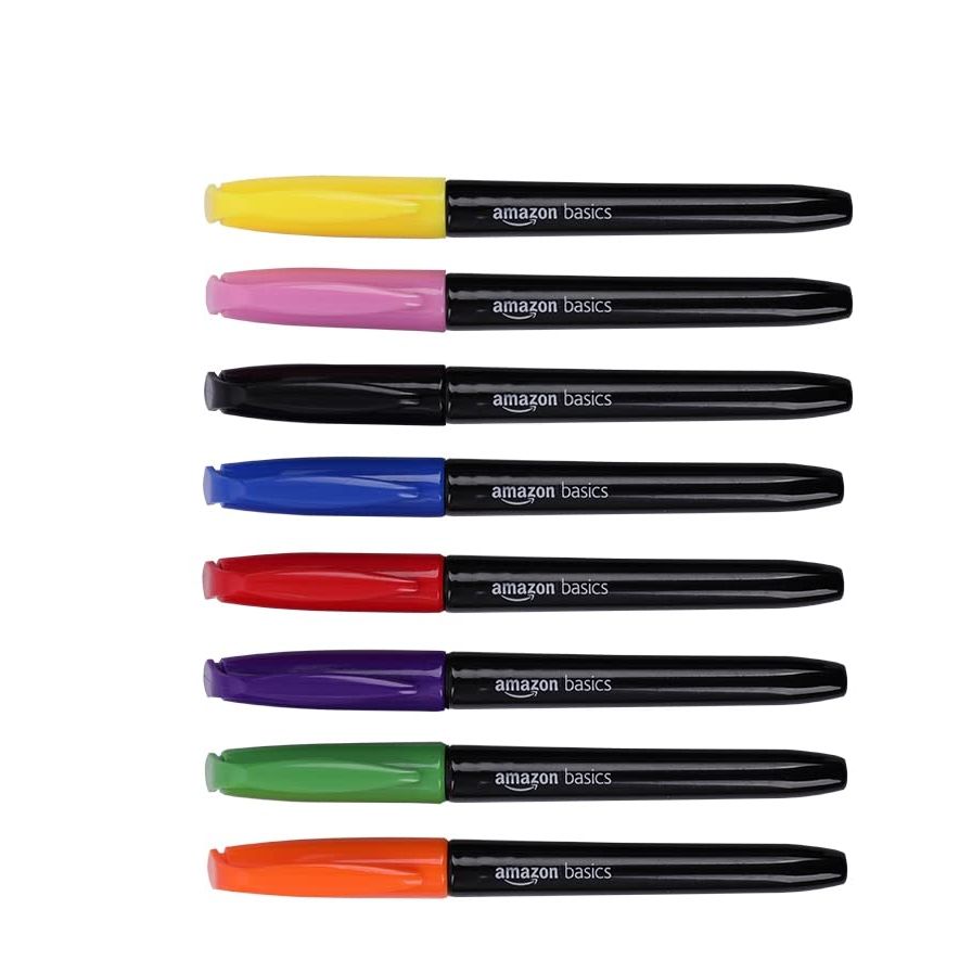 Fabric Markers, Assorted Colors, 8-Pack