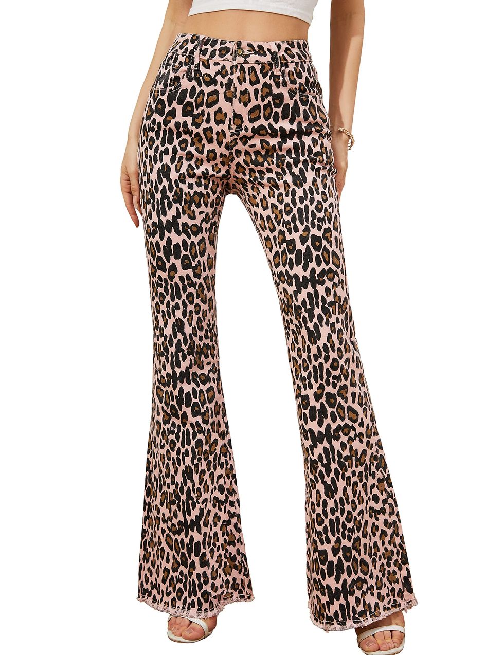 Pantalón estampado de leopardo