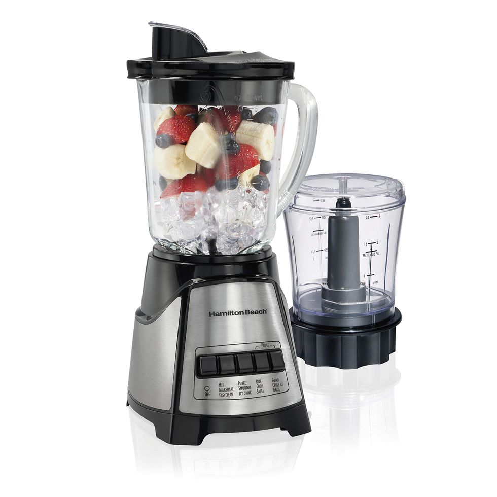 Power Elite Blender with 40-Oz Glass Jar and 3-Cup Vegetable Chopper